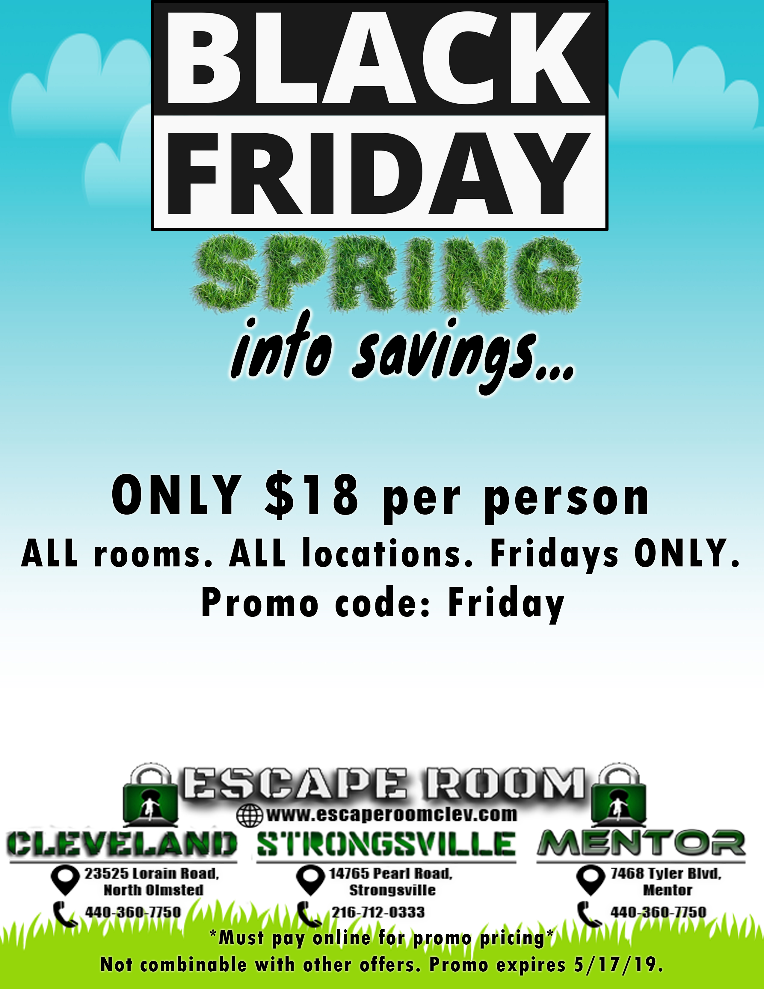 Black Friday Spring 2019 Escape Room Cleveland